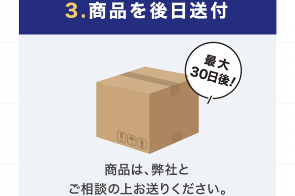 ステップ３：買取商品の発送