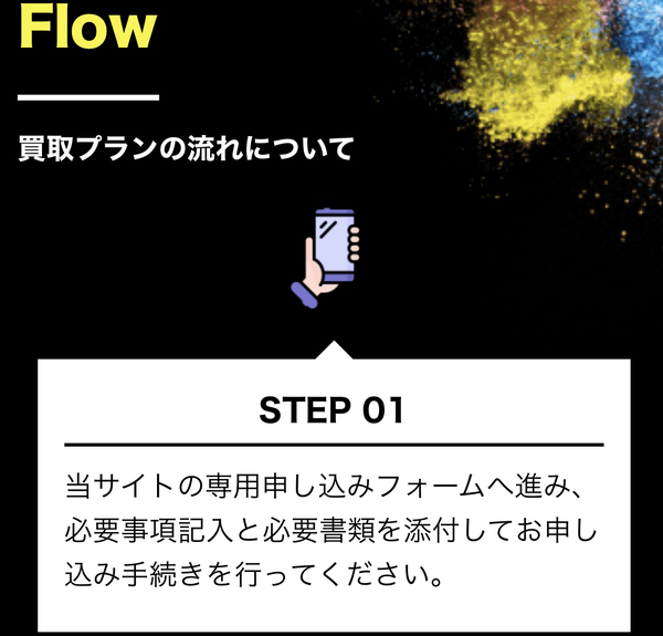 STEP1 申し込みフォームから申し込み