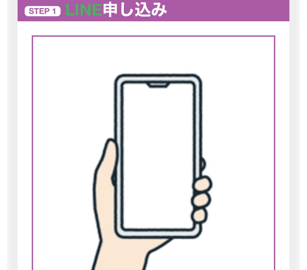 ステップ1：LINEで申し込み