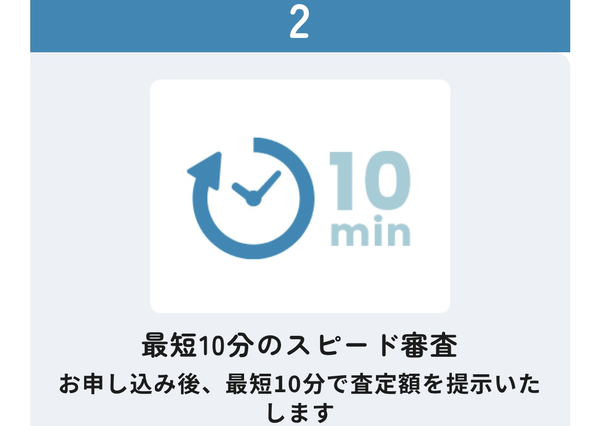 ステップ2:最短10分 スピード査定
