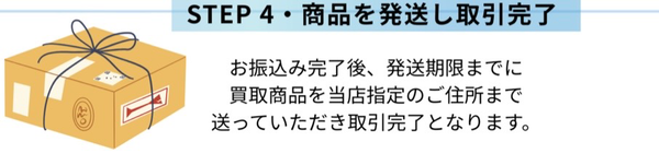 ステップ4:商品を後日発送して取引完了