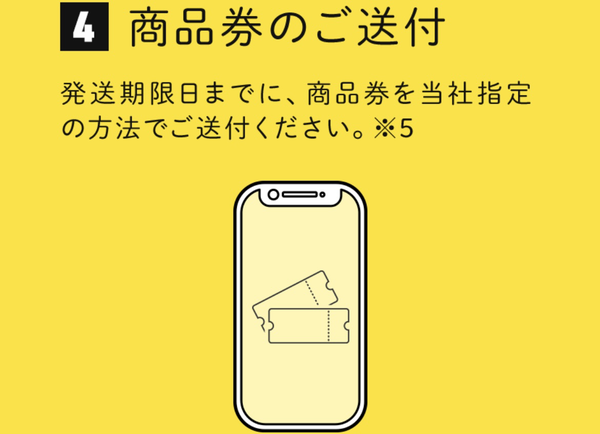 ステップ４：商品券のご送付