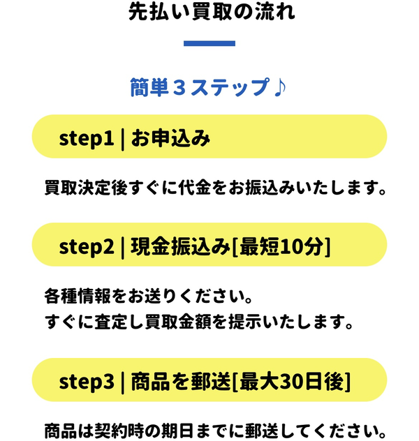 買取花火には先払い買取