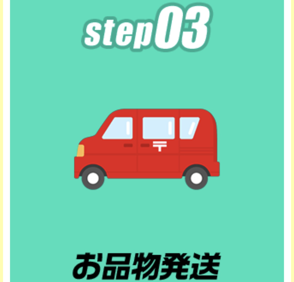 ステップ3：商品を後日発送