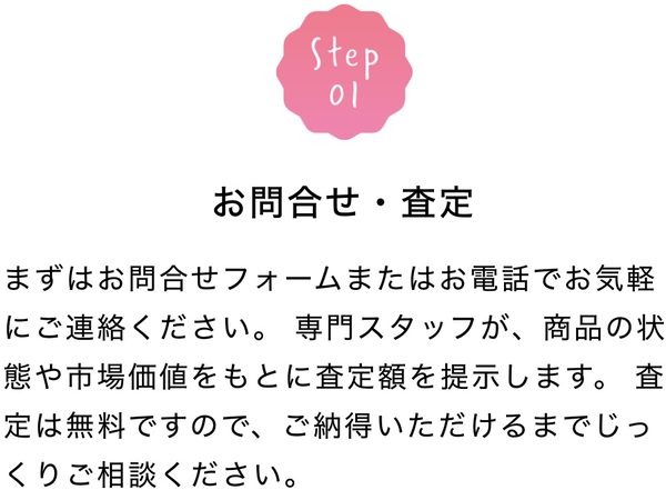 ステップ1:アイテムの査定と情報提出