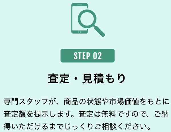ステップ2:買取査定・見積
