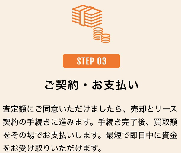 ステップ3:契約・支払い
